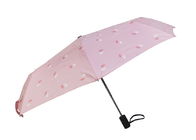 Paraguas compacto rosado del viaje, manija de goma de Caoted del paraguas de Sun del viaje proveedor
