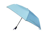 el plástico ultravioleta cubierto negro compacto de la pongis de la prueba 190t del paraguas del viaje de los 97cm inclina proveedor