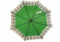 Paraguas verde de la manija de J, auto de aluminio del eje del paraguas autoabrible abierto proveedor