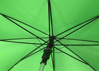 Paraguas verde de la manija de J, auto de aluminio del eje del paraguas autoabrible abierto proveedor