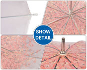 33 pulgadas del plástico transparente de paraguas de la lluvia los 97cm actúan suavemente fácilmente proveedor