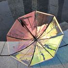 Paraguas de la lluvia del plástico transparente del mango del metal, manija plástica del paraguas transparente de la lluvia proveedor