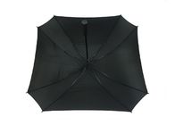 El negro imprimió la manija de goma de la forma de los paraguas del golf de las costillas cuadradas de la fibra de vidrio proveedor