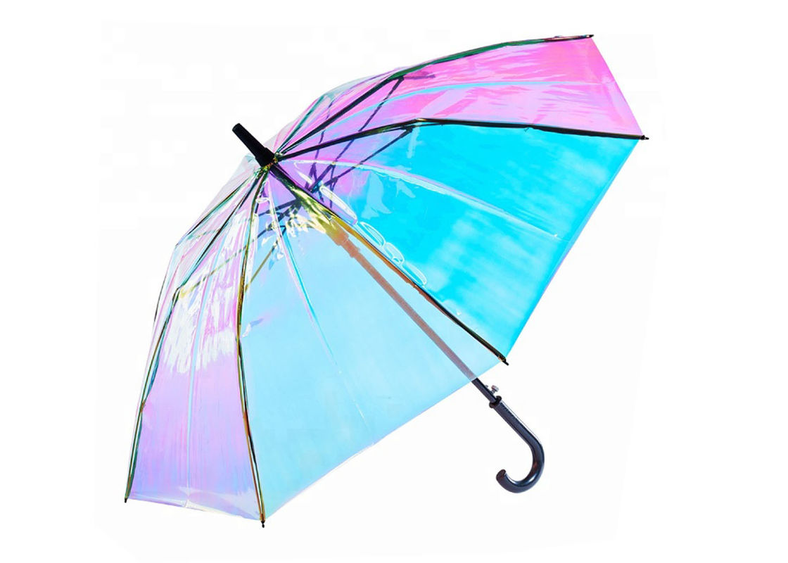 Paraguas de la lluvia del plástico transparente del mango del metal, manija plástica del paraguas transparente de la lluvia proveedor