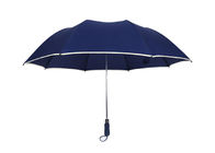 Tela plegable abierta del poliéster/de la pongis de la manija de la forma del paraguas J del golf del auto proveedor